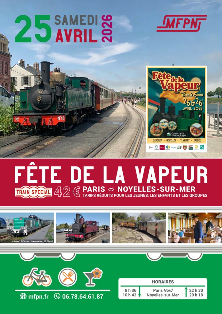 affiche SAMEDI 25 AVRIL 2026 : FÊTE DE LA VAPEUR