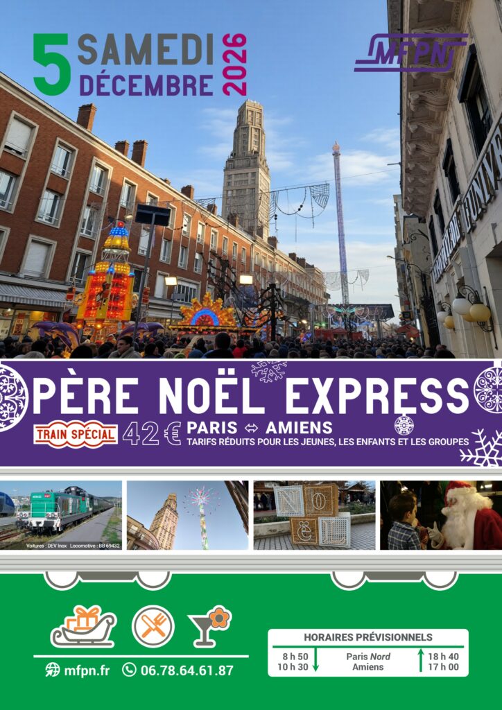 affiche SAMEDI 5 DÉCEMBRE 2026 : PÈRE NOËL EXPRESS - AMIENS